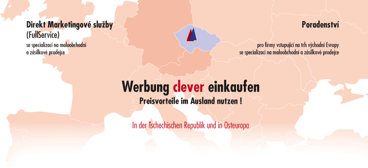 Direkt Marketingové služby (FullService) se specializací na maloobchodní a zásilkové prodejce. Poradenství pro firmy vstupující na trh východní Evropy se specializací na maloobchodní a zásilkové prodejce. 